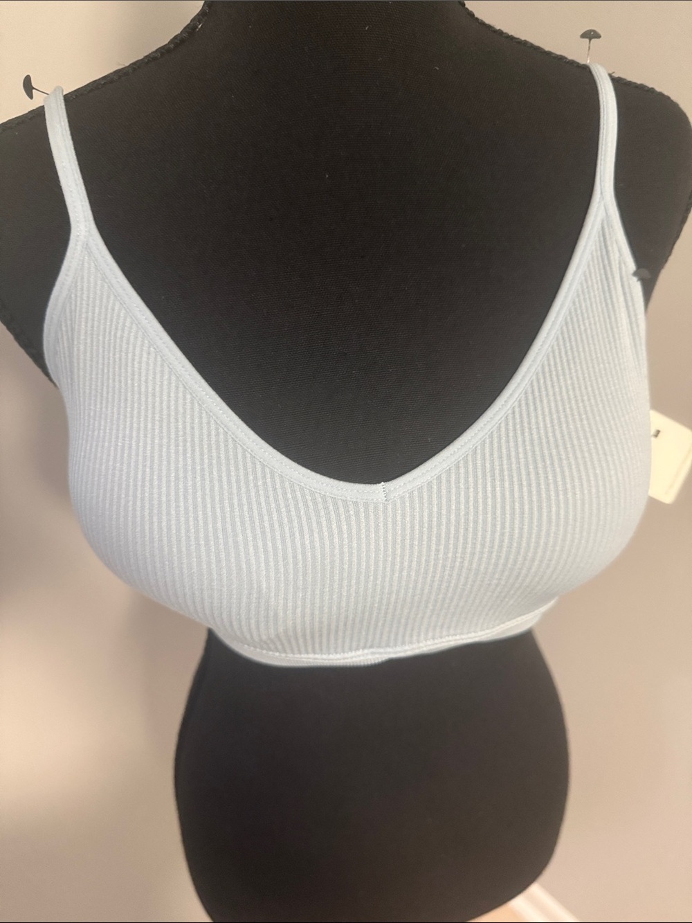 Lucky Brand Light Blue Ribbed Bralette - Picture 2 of 3